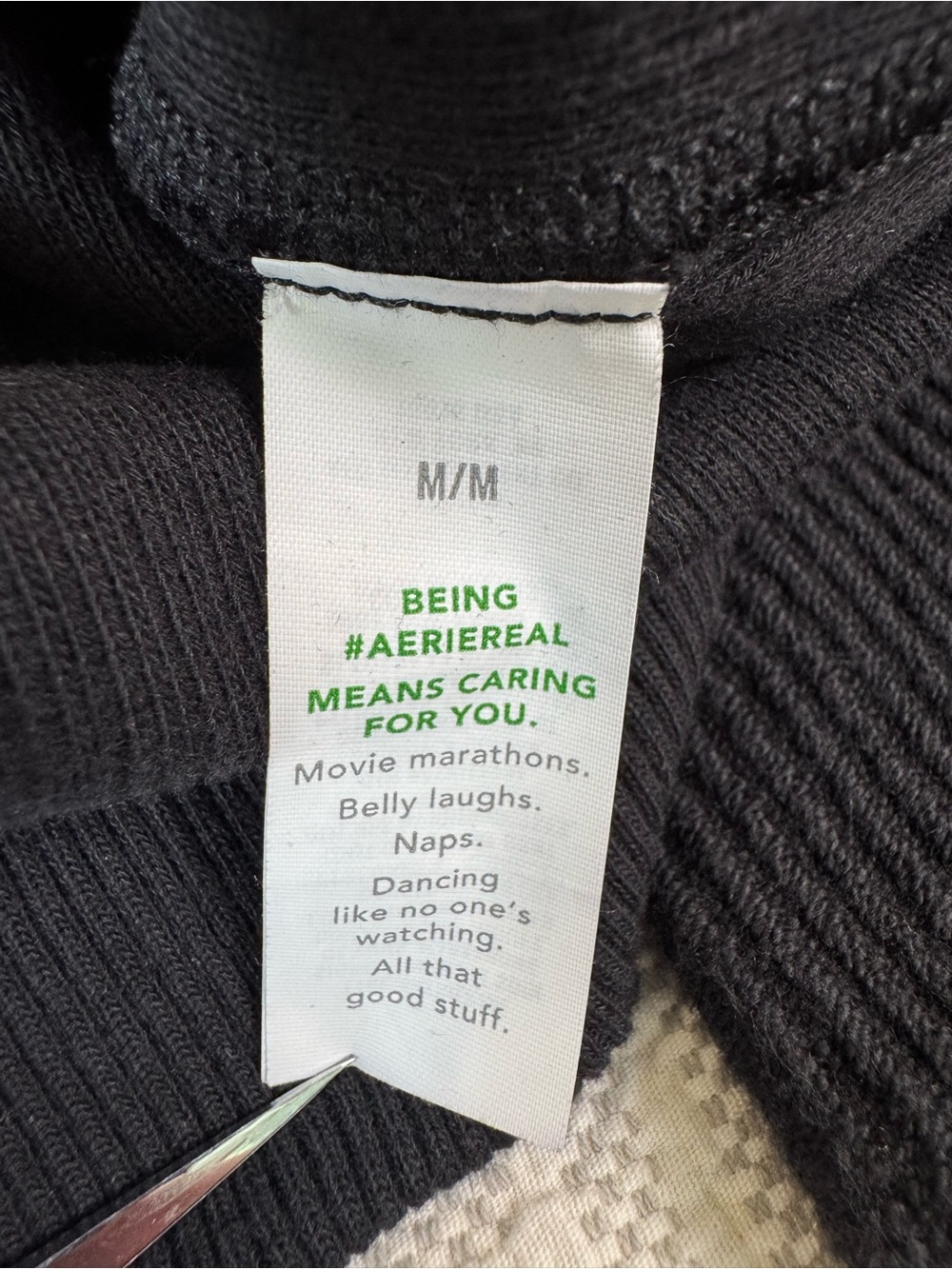 Aerie Textured Henley Hoodie Charcoal Oversized 100% Cotton Size M - Picture 8 of 12